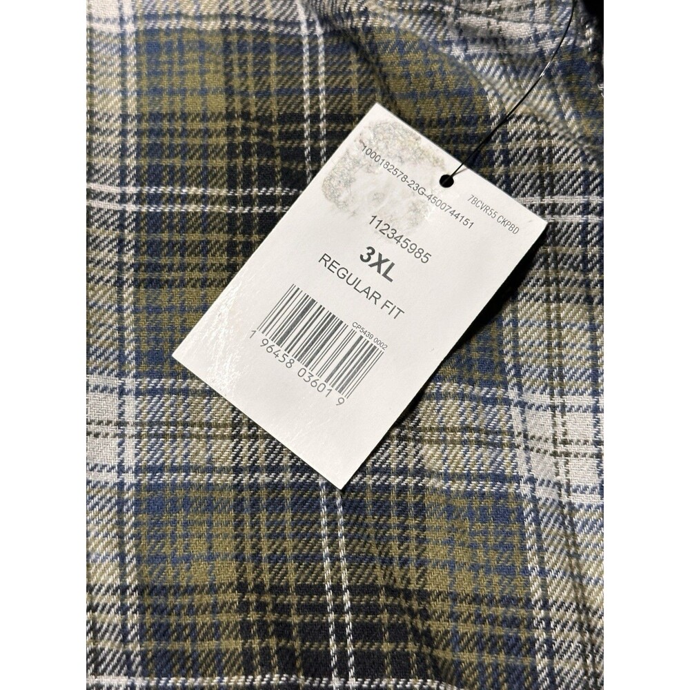 Wrangler Mens Plaid Flannel Shirt Size 3XL Pearl Snap Buttons Pocket New NWT - Picture 8 of 12